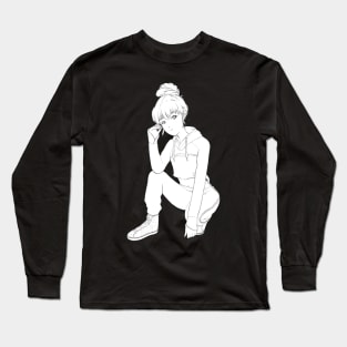 Manga gym babe Long Sleeve T-Shirt